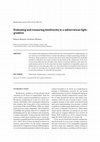 Research paper thumbnail of Evaluating and measuring biodiversity in a subterranean lightgradient