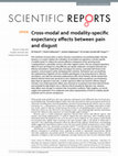 Research paper thumbnail of Cross-modal and modality-specific expectancy effects between pain and disgust