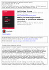 Research paper thumbnail of Making risk and dangerousness intelligible in intellectual disability