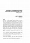 Research paper thumbnail of Involvement of Technological Solutions towards - Enhancing the Quality of Higher Education in India:  A Research Study