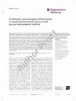 Research paper thumbnail of Proliferation and osteogenic differentiation of mesenchymal stromal cells in a novel porous hydroxyapatite scaffold.