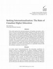 Research paper thumbnail of Anderson, T. (2015). Seeking internationalization: The state of Canadian higher education. Canadian Journal of Higher Education, 45(3), 166-187.