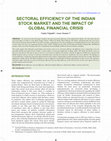 Research paper thumbnail of Sectoral Efficiency of the Indian Stock Market and the Impact of Global Financial Crisis