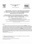 Research paper thumbnail of Morphology, structure, and electrical properties of YBa2Cu3Ox thin films on tilted NdGaO3 substrates, deposited by DC-sputtering