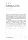 Research paper thumbnail of De Lévi-Strauss aos índios na universidade: entrevista com Manuela Carneiro da Cunha