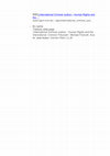 Research paper thumbnail of International Criminal Justice – and  Human Rights