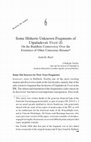 Research paper thumbnail of Some hitherto unknown fragments of Utpaladeva’s Vivṛti (I): on the Buddhist controversy over the existence of other conscious streams