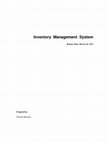 Research paper thumbnail of Inventory Management System