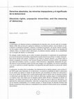 Research paper thumbnail of Absolute rights, unpopular minorities, and the meaning of democracy