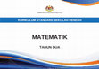 Research paper thumbnail of Dokumen Standard Matematik Tahun 2