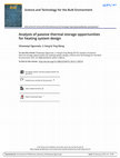 Research paper thumbnail of Analysis of passive thermal storage opportunities for heating system design