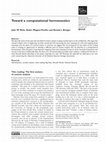 Research paper thumbnail of Toward a Computational Hermeneutics