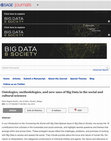 Research paper thumbnail of Ontologies, methodologies, and new uses of Big Data in the social and cultural sciences