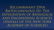 Research paper thumbnail of Recombinant DNA Biotechnology III: