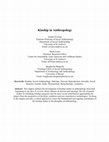 Research paper thumbnail of Kinship in Anthropology