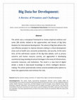 Research paper thumbnail of Big Data for Development: A Review of Promises and Challenges