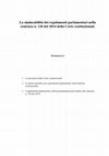 Research paper thumbnail of La sindacabilità dei regolamenti parlamentari nella sentenza 120/2014 della Corte costituzionale