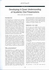 Research paper thumbnail of Developing a Closer Understanding of Oral Academic Presentations