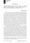 Research paper thumbnail of Rainer Kampling & Andreas Hölscher (Hrsg.), Musik in der religiösen Erfahrung. Historisch-theologische Zugänge, Apeliotes: Studies zur Kulturgeschichte und Theologie 13, Peter Lang, 2014, 242 S., ISBN 978-3-631-64883-4, in: RES 7 (3/2015), p. 479-483.