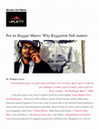 Research paper thumbnail of Por mi Reggae Muero: Why Reggaetón Still matters