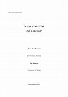 Research paper thumbnail of Clause structure and X-second