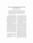 Research paper thumbnail of Setting Up the On-Site Marriage and Family Therapy Clinical Training Course