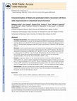 Research paper thumbnail of Characterization of Fetal and Postnatal Enteric Neuronal Cell Lines With Improvement in Intestinal Neural Function