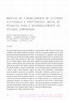 Research paper thumbnail of MODELOS DE FINANCIAMENTO DE SISTEMAS ELEITORAIS E PARTIDÁRIOS: NOTAS DE PESQUISA PARA O DESENVOLVIMENTO DE ESTUDOS COMPARADOS