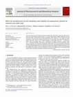 Research paper thumbnail of Effect of cyclodextrins on the solubility and stability of candesartan cilexetil in solution and solid state