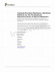 Research paper thumbnail of Towards Precision Psychiatry: Statistical Platform for the Personalized Characterization of Natural Behaviors