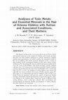 Research paper thumbnail of Analyses of toxic metals and essential minerals in the hair of Arizona children with autism and associated conditions, and their mothers