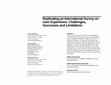 Research paper thumbnail of Replicating an International Survey on User Experience: Challenges, Successes and Limitations