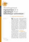 Research paper thumbnail of Réaménagement ergonomique de la signalétique d'une bibliothèque universitaire