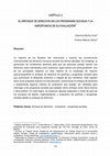 Research paper thumbnail of El enfoque de derechos en los programas sociales y la importancia de su evaluación