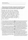 Research paper thumbnail of High precision astrometry mission for the detection and characterization of nearby habitable planetary systems with the Nearby Earth Astrometric Telescope (NEAT)