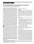 Research paper thumbnail of Partial budget analysis of sow Escherichia coli vaccination