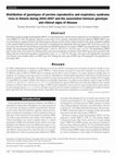 Research paper thumbnail of Distribution of genotypes of porcine reproductive and respiratory syndrome virus in Ontario during 2004-2007 and the association between genotype and clinical signs of disease