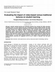 Research paper thumbnail of video-based versus traditional lectures on student learning