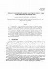 Research paper thumbnail of L'influence de la substitution des granulats naturels par les déchets de brique sur le comportement mécanique du béton