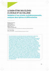 Research paper thumbnail of Le bien-être des élèves à l'école et au collège. Validation d'une échelle multidimensionnelle, analyses descriptives et différentielles