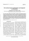 Research paper thumbnail of Recreational sport participation and migrants' acculturation