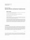 Research paper thumbnail of Quantum Histories and Quantum Complementarity