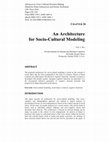 Research paper thumbnail of Architecture for Socio-Cultural Modeling