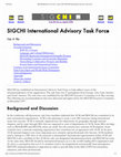 Research paper thumbnail of SIGCHI international advisory task force