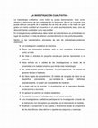 Research paper thumbnail of LA INVESTIGACIÓN CUALITATIVA Y CUALITATIVA