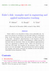 Research paper thumbnail of Euler's Disk: Examples Used In Engineering and Applied Mathematics Teaching