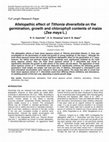 Research paper thumbnail of Allelopathic effect of Tithonia diversifolia on the germination, growth and chlorophyll contents of maize (Zea mays L.)