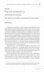 Research paper thumbnail of Para uma compreensão da sociedade situacional: inter-relações do controle do comportamento em lugares públicos