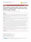 Research paper thumbnail of Ethnomedicinal study of plants used for human ailments in Ankober District, North Shewa Zone, Amhara Region, Ethiopia