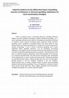 Research paper thumbnail of Empirical evidence for the differential impact of gambling outcome on behaviour in electronic gambling: Implications for harm-minimisation strategies